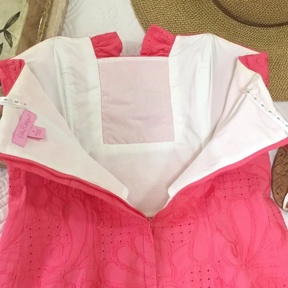 Lilly Pulitzer Frankie Dress in Pink Salmon - Picture 9 of 16